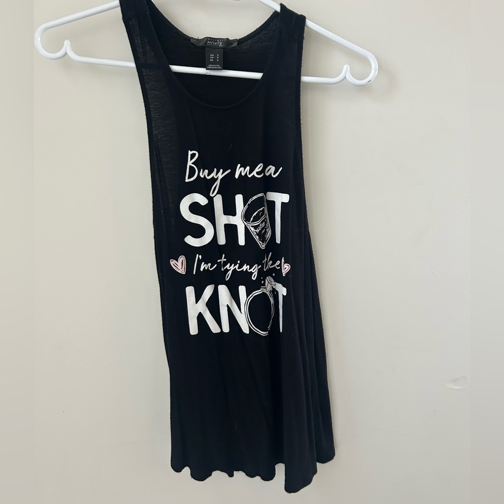 Black Graphic Tank Top (Bachelorette)